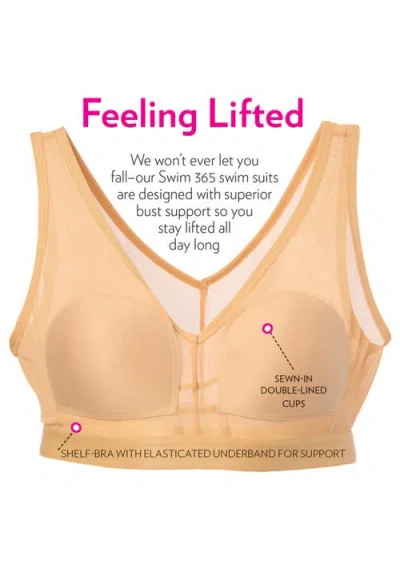 Swim 365 Loop Strap Two-piece Swim Dress In Brown