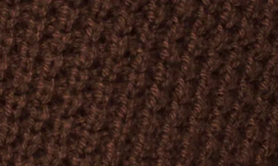 Eberjey Womens Chocolate Crop Textured Knit Cardigan In Brown