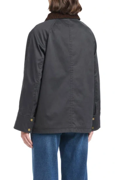 Sanctuary Waxed Barn Jacket In Black