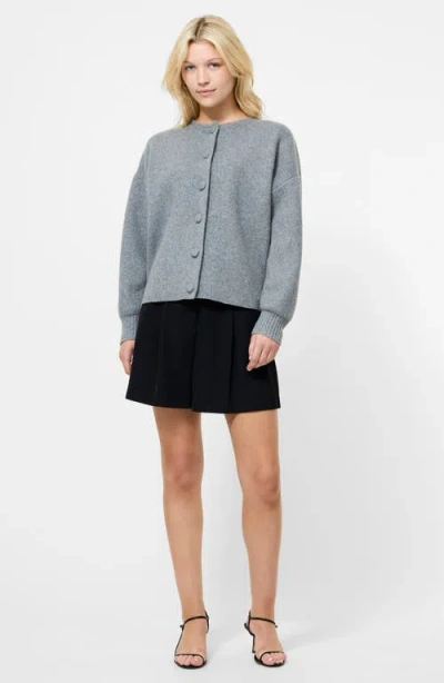 French Connection Riddley Knit Drop Shoulder Cardigan In Mid Grey Mel In Multi