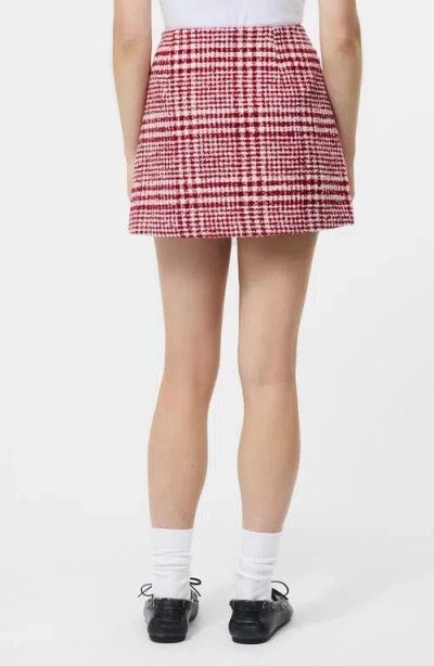French Connection Brushed Houndstooth Mini Skirt In Multi