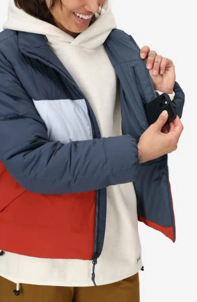 Marmot Women's Ares Colorblocked Down Jacket In Blue