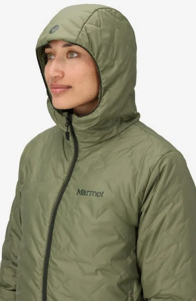 Marmot Women's Quilt Long Sleeve Fixed Hoodie In Brown
