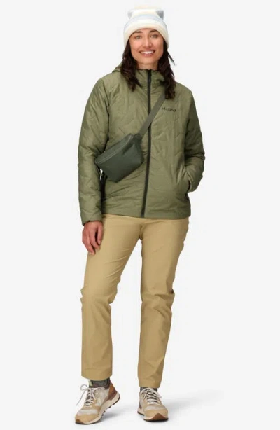 Marmot Women's Quilt Long Sleeve Fixed Hoodie In Brown
