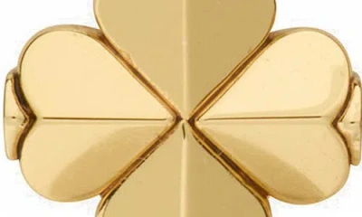 Kate Spade Imitation Pearl And Cubic Zirconia Flower Drop Earrings In Gold