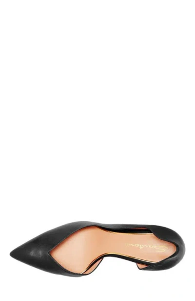 Santoni 85mm Petal Leather Pointed-toe Pumps In Black
