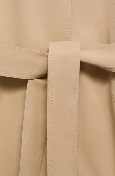 Mango Women's Belt Long Trench Coat In Brown