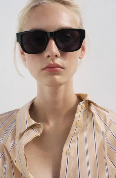 Mango Women's Short Sleeve Striped Shirt In Brown