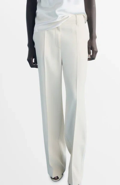 Mango Asymmetrical Draped Top White In White