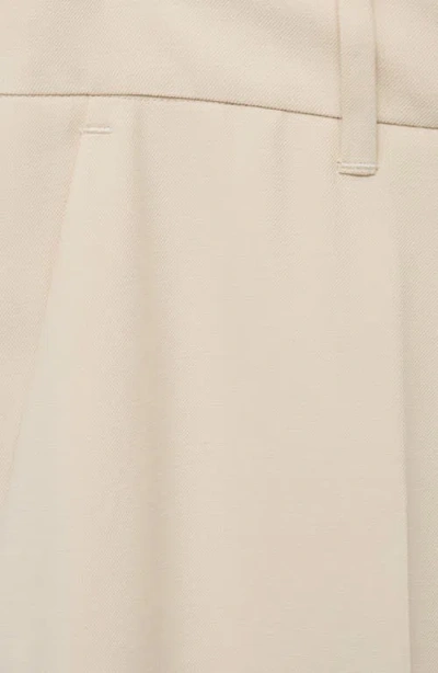 Mango Asymmetrical Draped Top White In White