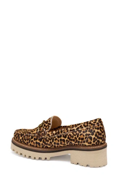 Johnston & Murphy Emmalynn Lug Sole Bit Loafer In Animal Print