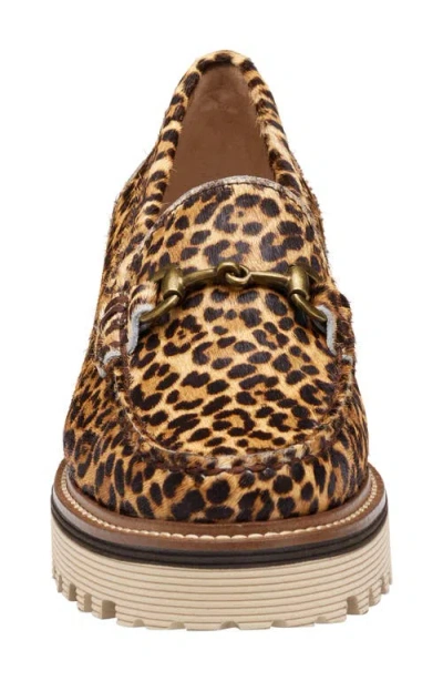 Johnston & Murphy Emmalynn Lug Sole Bit Loafer In Animal Print