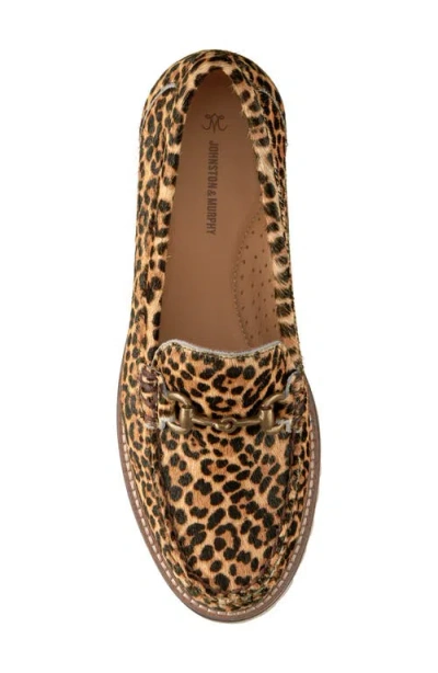 Johnston & Murphy Emmalynn Lug Sole Bit Loafer In Animal Print