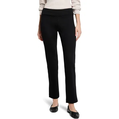 Nic + Zoe Nic+zoe Copley Pull-on Straight Leg Ponte Pants In Black