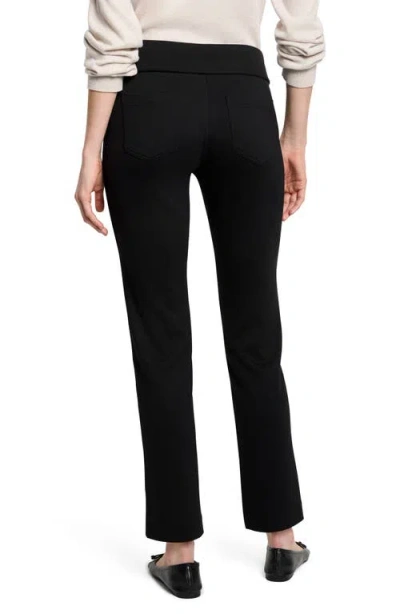 Nic + Zoe Nic+zoe Copley Pull-on Straight Leg Ponte Pants In Black