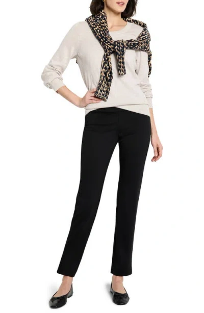 Nic + Zoe Nic+zoe Copley Pull-on Straight Leg Ponte Pants In Black
