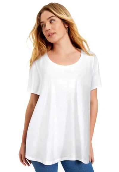 June + Vie Short-sleeve Swing One + Only Tee In White