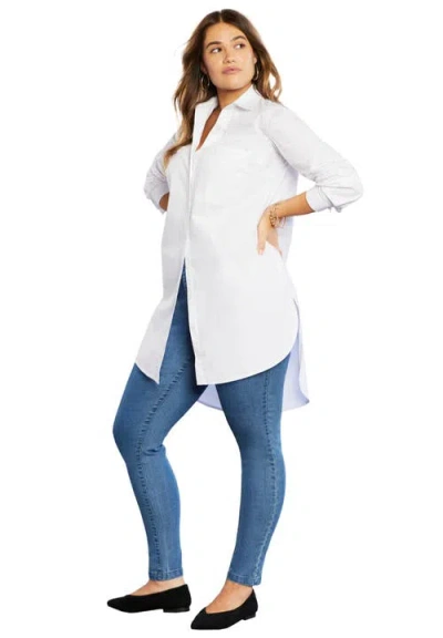 June + Vie Poplin La Vie Max Tunic In White