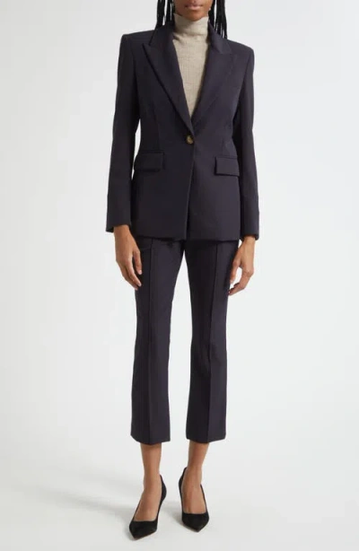 Veronica Beard Dell Pintuck Pleat Crop Pants In Black