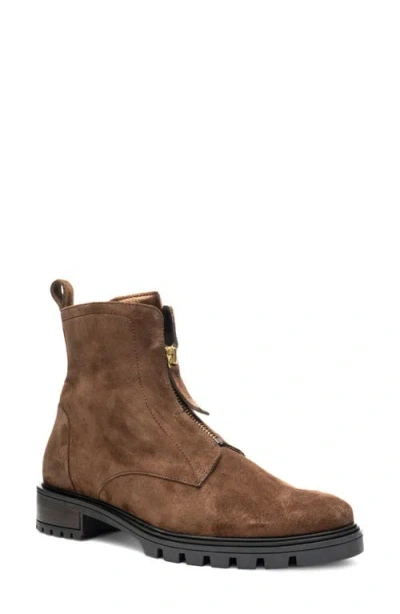 Ara Deon Leather Bootie In Brown