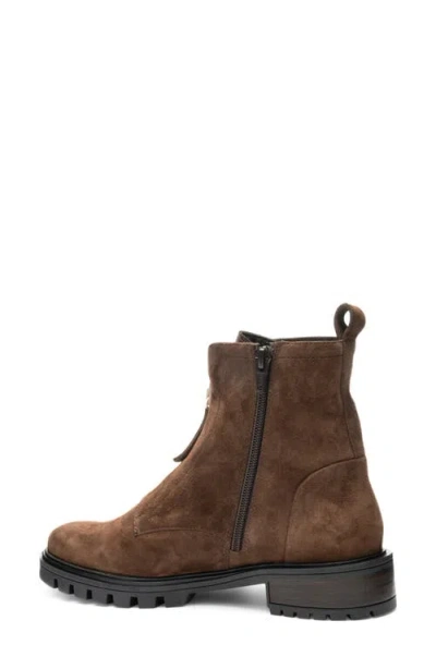 Ara Deon Leather Bootie In Brown