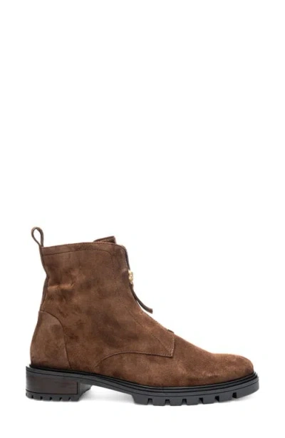 Ara Deon Leather Bootie In Brown