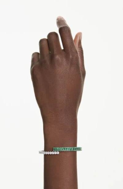 Swarovski Swaroski Matrix Rhodium Plated Bangle In White