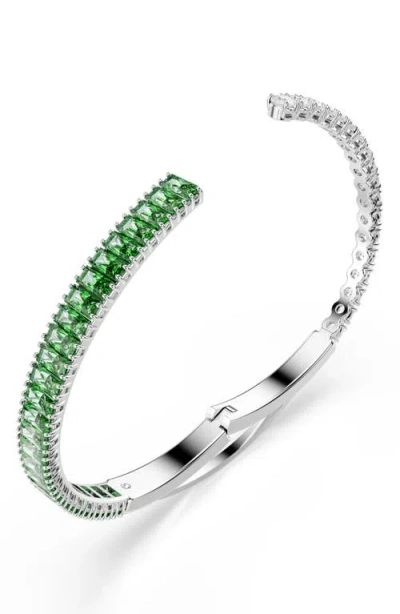 Swarovski Swaroski Matrix Rhodium Plated Bangle In White