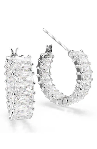 Swarovski Matrix Hoop Earrings In Metallic