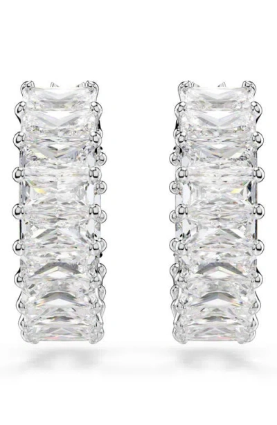 Swarovski Matrix Hoop Earrings In Metallic