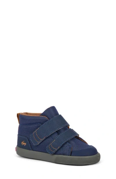 See Kai Run Dean Adapt Ii Adaptive High Top Sneaker In Blue