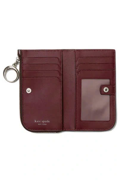 Kate Spade Halo Glazed Small Bifold Wallet In Black