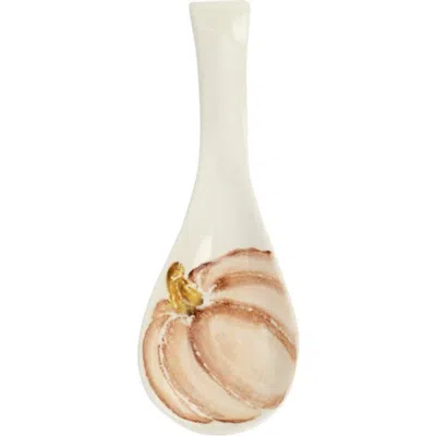 Vietri Pumpkins Spoon Rest In Neutral
