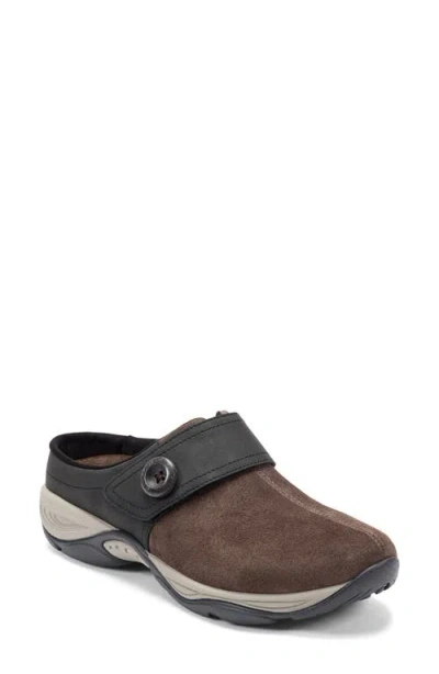 Easy Spirit Women's Edline Button Strap Slip-on Mules In Brown