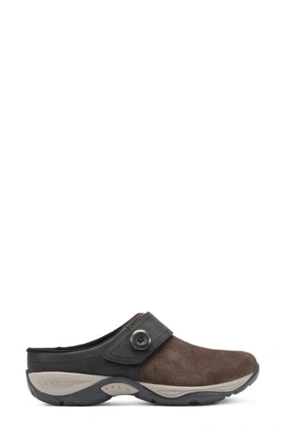 Easy Spirit Women's Edline Button Strap Slip-on Mules In Brown