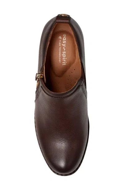 Easy Spirit Women's Cosa Eflex Side Zip Block Heel Shooties In Brown