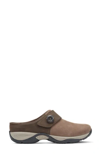 Easy Spirit Women's Edline Button Strap Slip-on Mules In Brown