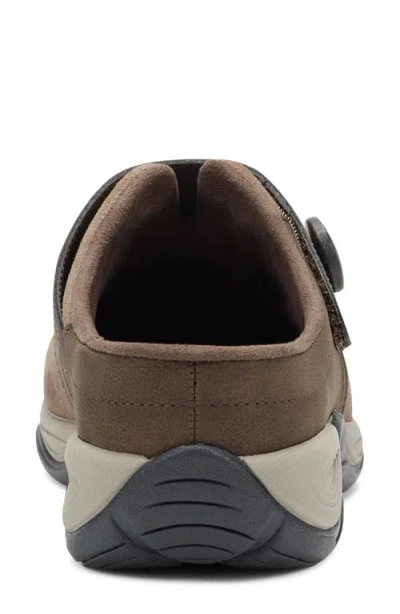 Easy Spirit Women's Edline Button Strap Slip-on Mules In Brown