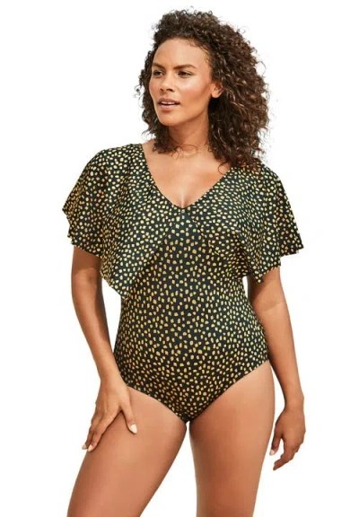 Swim 365 Flutter-sleeve One-piece In Multi