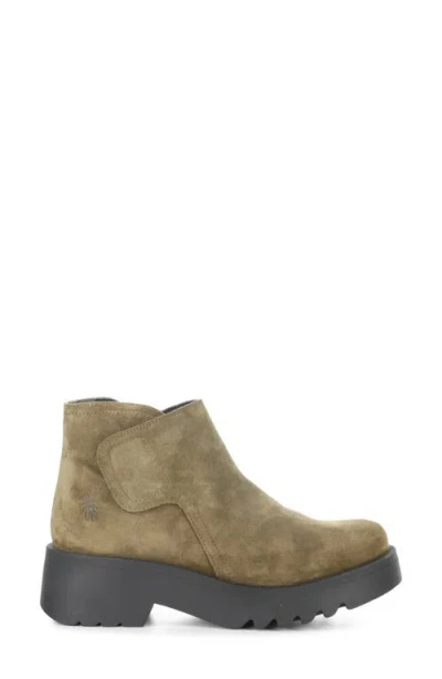 Fly London Mufe Platform Wedge Bootie In Gray