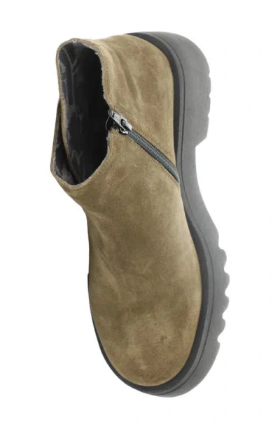 Fly London Mufe Platform Wedge Bootie In Gray