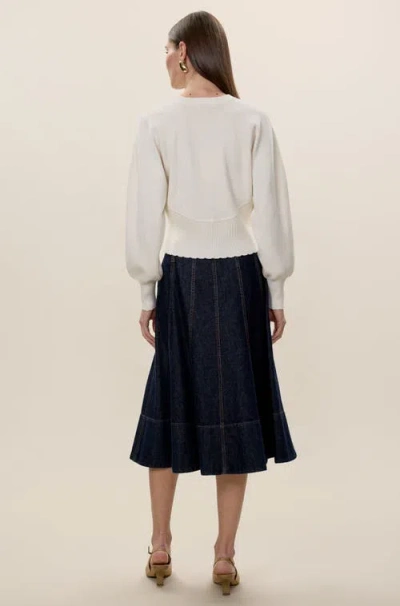 Rebecca Taylor Rhea Knit Cardigan In Ivory In Neutral