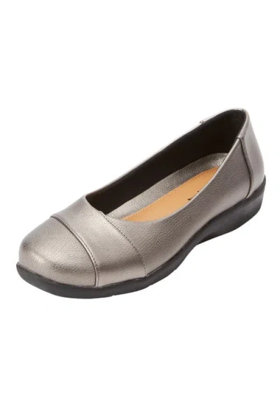 Comfortview The Gab Slip On Flat In Gray