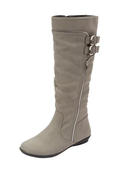 Comfortview The Pasha Wide-calf Boot In Gray