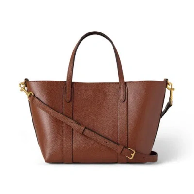 Mulberry Mini Leather Bayswater Tote Bag In Burgundy