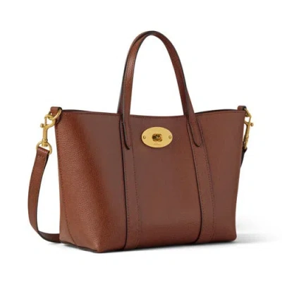 Mulberry Mini Leather Bayswater Tote Bag In Burgundy