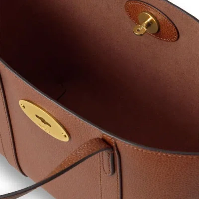 Mulberry Mini Leather Bayswater Tote Bag In Burgundy