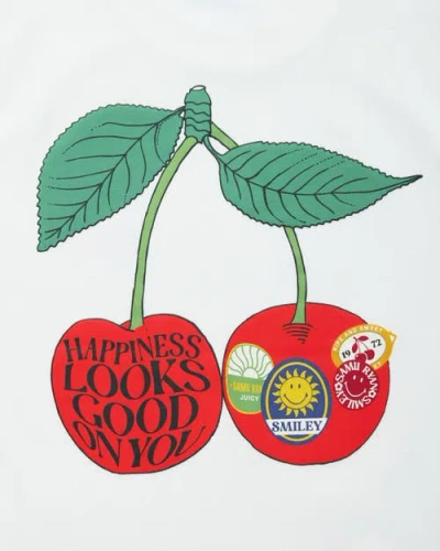 Samii Ryan Smiley Freshly Picked Boxy Tee In White