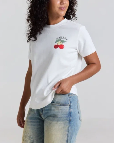 Samii Ryan Smiley Freshly Picked Boxy Tee In White
