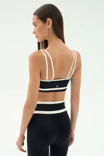 Splits59 Eva Rigor Double Strap Sports Bra In Black